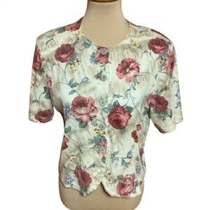 Vintage 80s Fritzi floral top